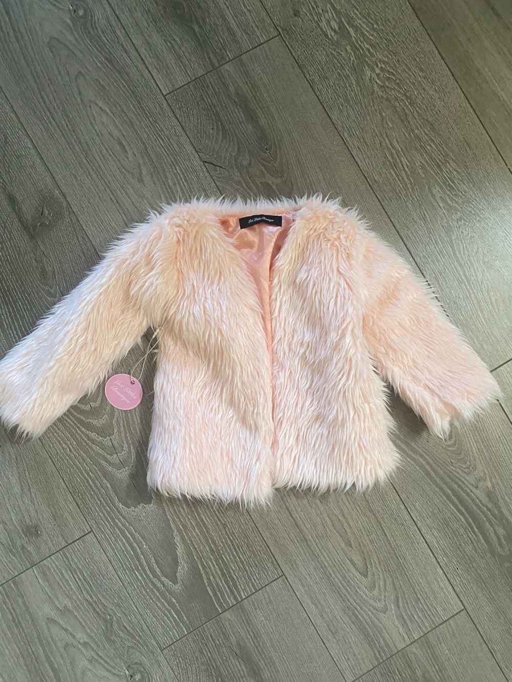 Lux Littles Toddler Girls Faux Fur Jacket in Light Pink